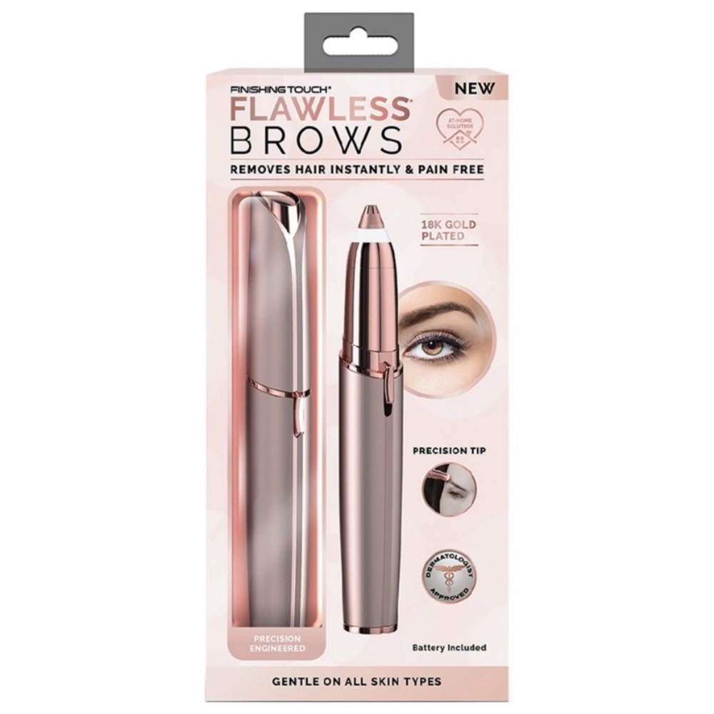 FINISHING TOUCH Flawless Brows Eyebrow Hair Remover - Pink NIB